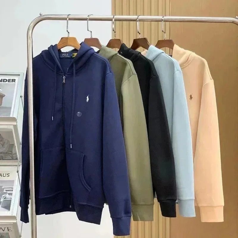 Polo Ralph Lauren Zip-Up Hoodie Sweatshirt Men's Casual Hooded Jacket