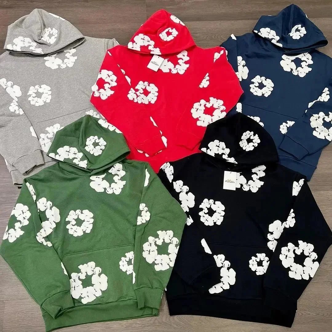 Polaris Floral Print Hoodie Sweatshirt for Men and Women