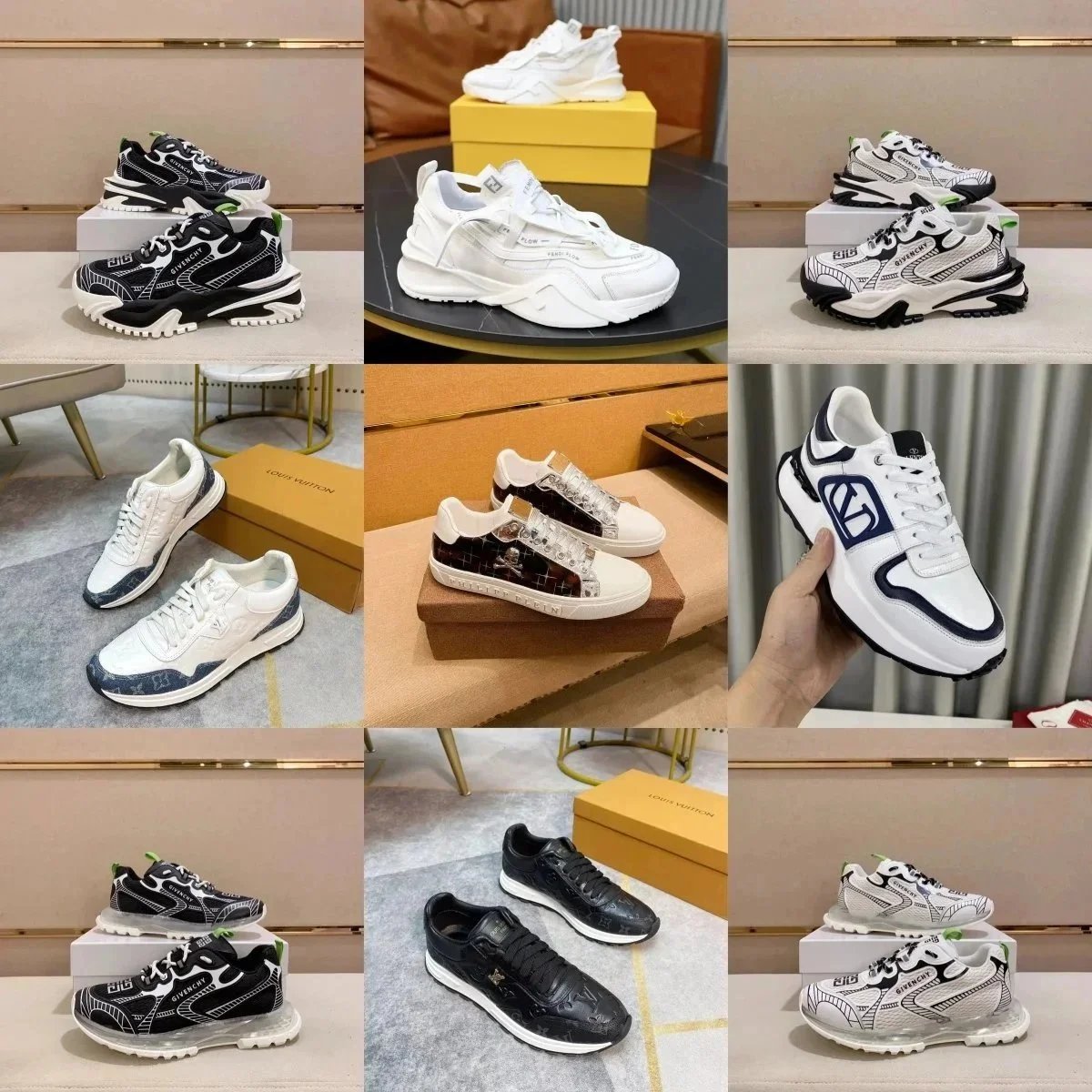 Givenchy White and Black Sneakers for Men and Women